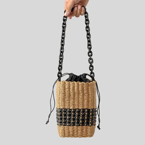 Bolsa Kaila – Estilo Saco em Palha Artesanal