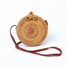 Bolsa de Rattan Bali Redonda 18x8cm