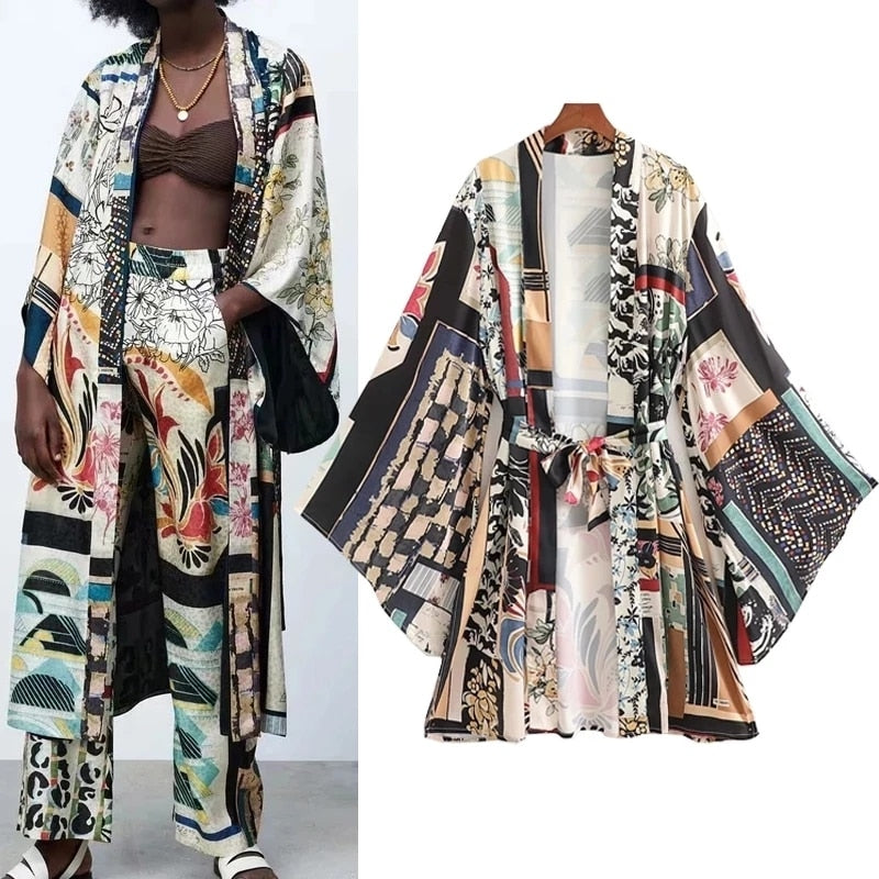Conjunto Ayana - Kimono e calça com elástico